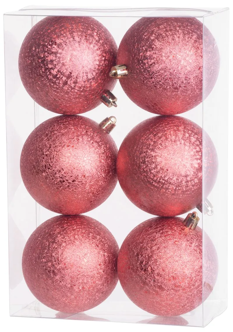 KUGLICE BOŽIĆNE 6/1 CRVENE 8 cm