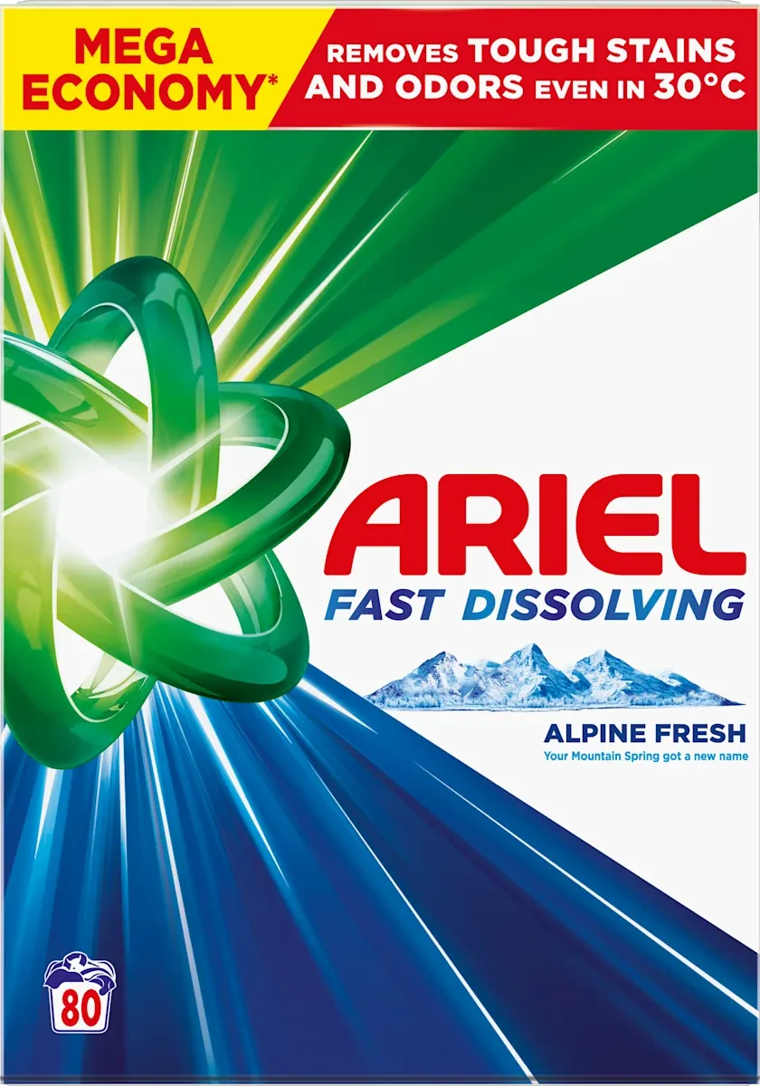 DETERDŽENT ZA PRANJE RUBLJA ARIEL 4,4 kg MOUNTAIN SPRING