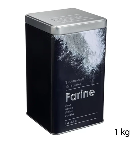 DOZA ZA BRAŠNO FLOUR 10.7x18.4 cm METAL CRNA