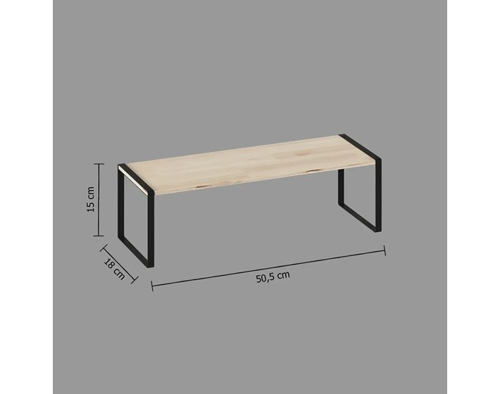 POLICA KUHINJSKA 50.5x18x15 cm MDF CRNA