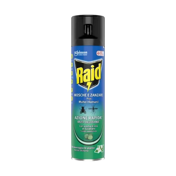 SPREJ ZA MUHE I KOMARCE RAID EUKALIPTUS 400 ml