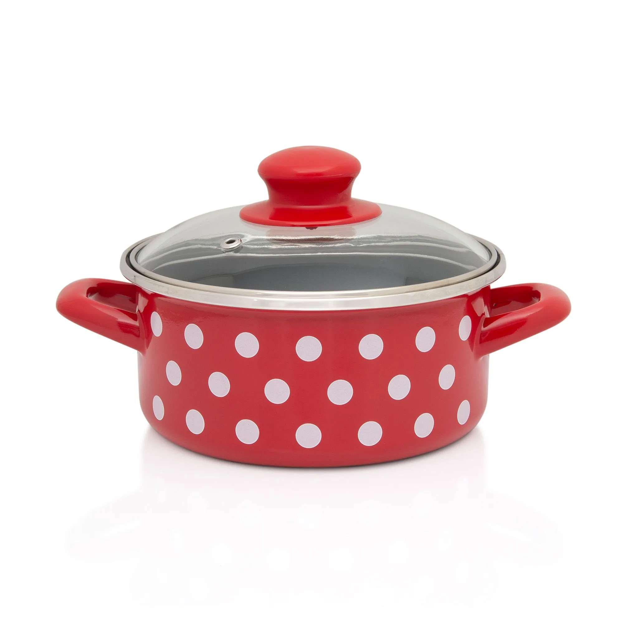 POSUDA PLITKA STANDARD RED DOTS 14 cm / 1,00 L