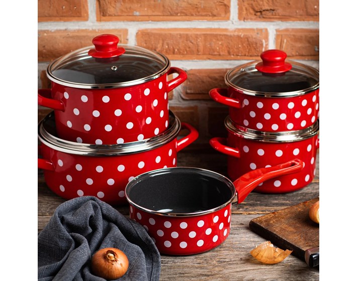 POSUDA PLITKA STANDARD RED DOTS 14 cm / 1,00 L