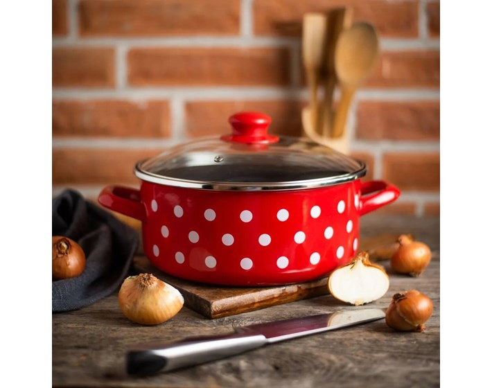 POSUDA PLITKA STANDARD RED DOTS 24 cm / 4,75 L