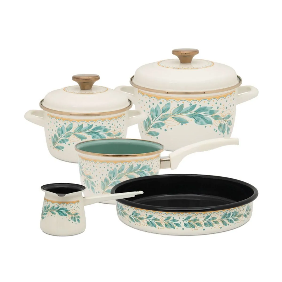 SET EMAJLIRANIH POSUDA IMPERIAL 5/1 GREEN LINE