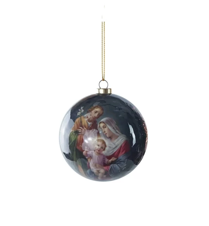 KUGLICA BOŽIĆNA - DECOUPAGE SV. OBITELJ