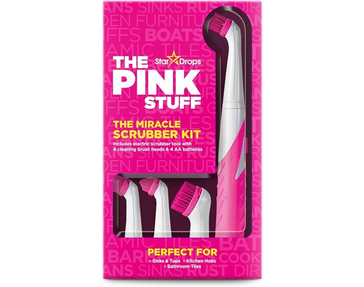 SET ZA ČIŠĆENJE BAZA + 4 ČETKICE + 4 AA BATERIJE THE PINK STUFF
