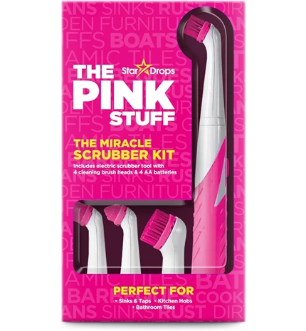 SET ZA ČIŠĆENJE BAZA + 4 ČETKICE + 4 AA BATERIJE THE PINK STUFF
