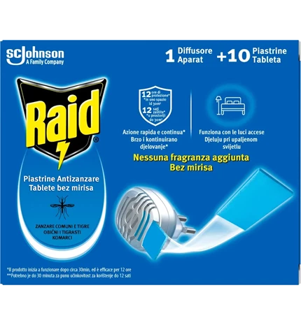 APARAT ELEKTRIČNI S TABLETAMA 10/1 RAID