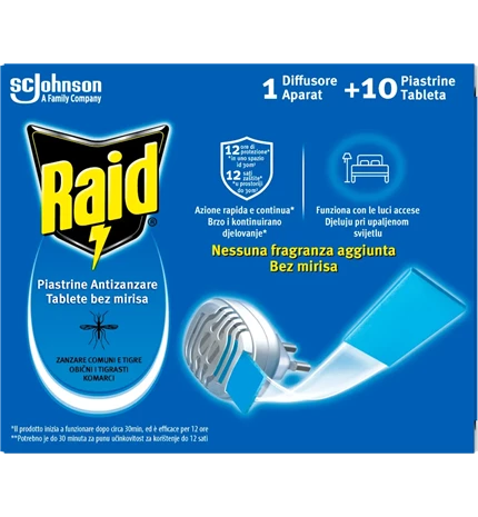 APARAT ELEKTRIČNI S TABLETAMA 10/1 RAID