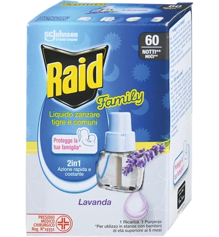 REFIL FAMILY ZA EL. AP. LAVANDA 36 ml 60N RAID