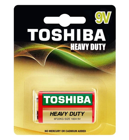 BATERIJE TOSHIBA 6F22 9V ZINC