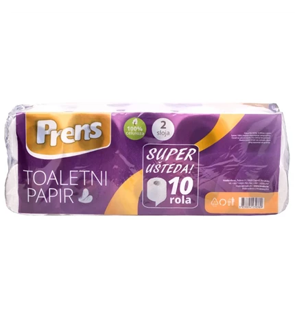PAPIR TOALETNI DVOSLOJNI 10/1 PRENS