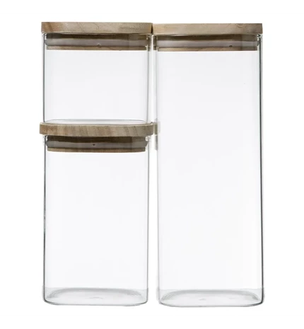 DOZE STAKLENE 10x8,2 cm/10x15,2 cm/10x24,3 cm 3/1