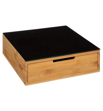 DRŽAČ KAPSULA  30x30x10 cm BAMBUS CRNA