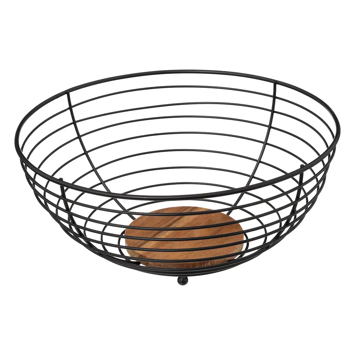 KOŠARA ZA VOĆE 28 cm METAL/ACACIA