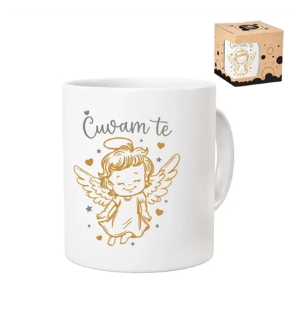 ŠALICA KERAMIČKA S TISKOM U POKLON KUTIJI 300 ml - Čuvam te