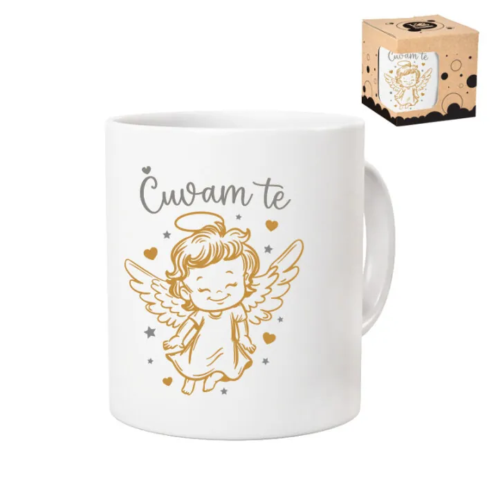 ŠALICA KERAMIČKA S TISKOM U POKLON KUTIJI 300 ml - Čuvam te