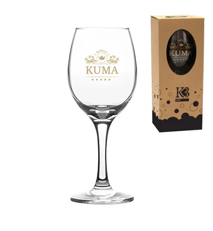 ČAŠA ZA VINO S TISKOM 370 ml "Najbolja kuma"