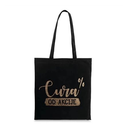 VREĆICA PLATNENA CRNA SA ZLATNIM TISKOM Cura od akcije…