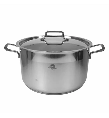LONAC ZA KUHANJE S POKLOPCEM I DRŠKAMA 24 cm 6,3 L - INOX - INDUKCIJA