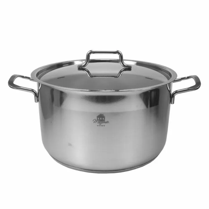 LONAC ZA KUHANJE S POKLOPCEM I DRŠKAMA 24 cm 6,3 L - INOX - INDUKCIJA
