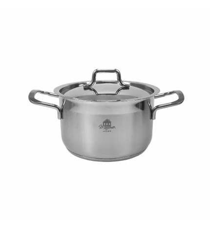 LONAC ZA KUHANJE S POKLOPCEM I DRŠKAMA 16 cm 2 L - INOX - INDUKCIJA