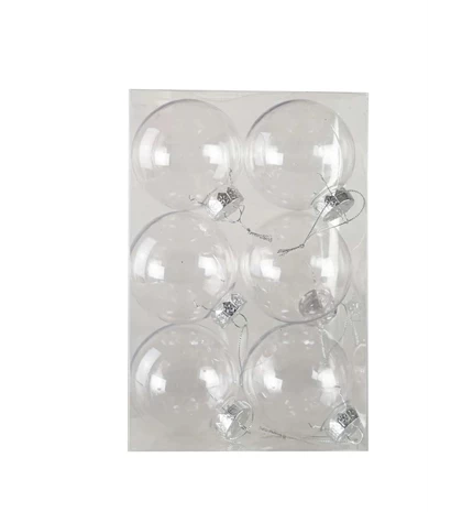 KUGLICE BOŽIĆNE 6/1 PROZIRNE PVC