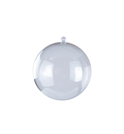 KUGLICA BOŽIĆNA - 2 DIJELA PROZIRNA PVC