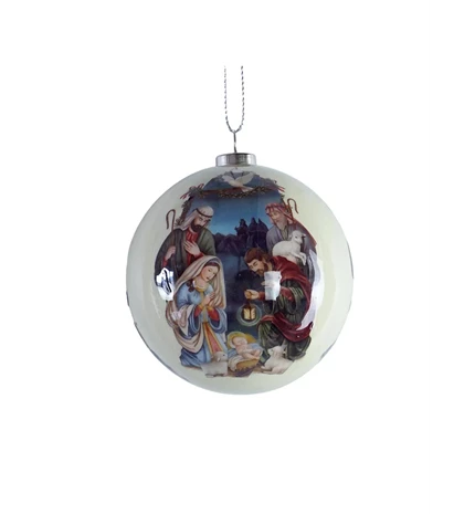 KUGLICA BOŽIĆNA - DECOUPAGE SV. OBITELJ