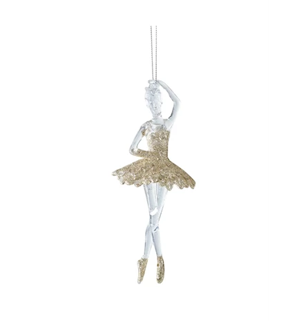 DEKORACIJA BOŽIĆNA - BALERINA ZLATNA 16 cm