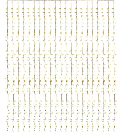 LAMPICE BOŽIĆNE ZAVJESA 160 LED 230 V 1,5x2 m TOPLO BIJELA