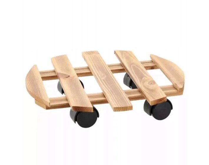 POSTOLJE OKRUGLO DRVENO S KOTAČIMA fi 36 cm *7885