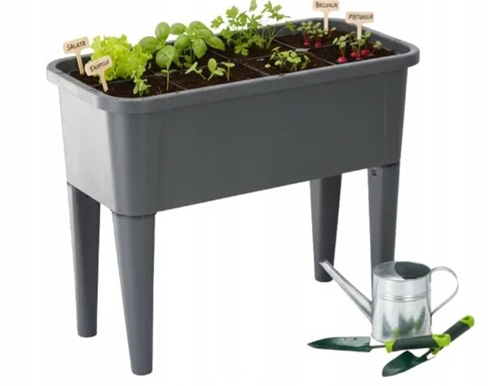 STAKLENIK MINI STOJEĆI S POKLOPCEM 76 x 38 x 83 cm ANTRACIT *3982