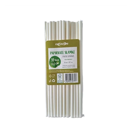 SLAMKE PAPIRNATE fi 6x197mm BIJELE 30/1 DOMUS