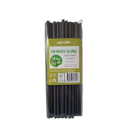 SLAMKE PAPIRNATE fi 6x197mm CRNE 30/1 DOMUS