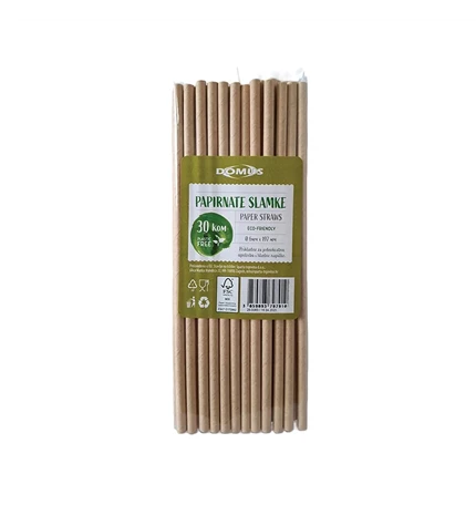 SLAMKE PAPIRNATE fi 6x197mm NATUR 30/1 DOMUS