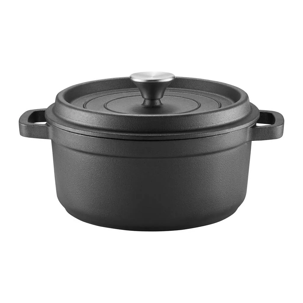 LONAC OD LIJEVANOG ŽELJEZA S POKLOPCEM 20 cm/2,2 L