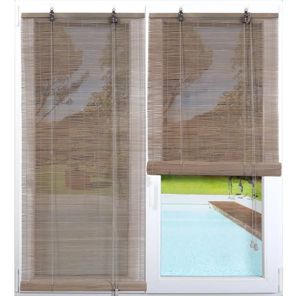 ZAVJESA BAMBUS ROLO 120X180 cm, SIVA