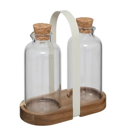 SET ZA ULJE I OCAT HARMONY 2/1,  STAKLO/ACACIA