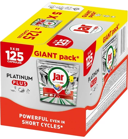 KAPSULE ZA STROJNO PRANJE POSUĐA JAR PLATINUM+ ALL IN ONE 125/1 LEMON