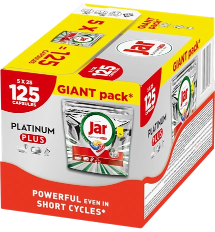 KAPSULE ZA STROJNO PRANJE POSUĐA JAR PLATINUM+ ALL IN ONE 125/1 LEMON