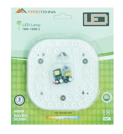 PRIBOR RASVJETNI LED MODUL 18W 1500lm 4000K 170-265V 148X148 BLISTER