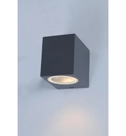 SVJETILJKA VANJSKA ZIDNA DARK GREY ALUM. DELHI SQUARE 35W GU10 IP54