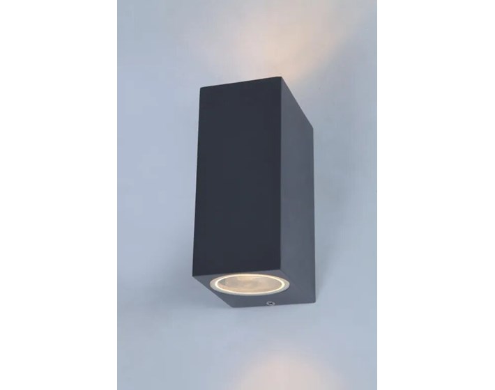 SVJETILJKA VANJSKA ZIDNA DARK GREY ALUM. DELHI SQUARE 2*35W GU10 IP54