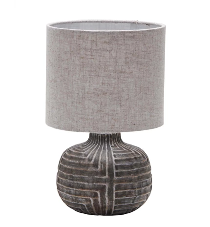LAMPA STOLNA KERAMIČKA KNIT BROWN