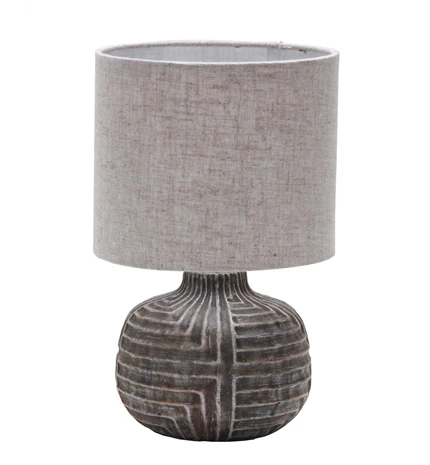 LAMPA STOLNA KERAMIČKA KNIT BROWN