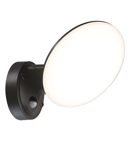SVJETILJKA LED VANJSKA ZIDNA CHICAGO 10W 1238 LM 6500K IP44 SA SENZOROM  PVC BLA