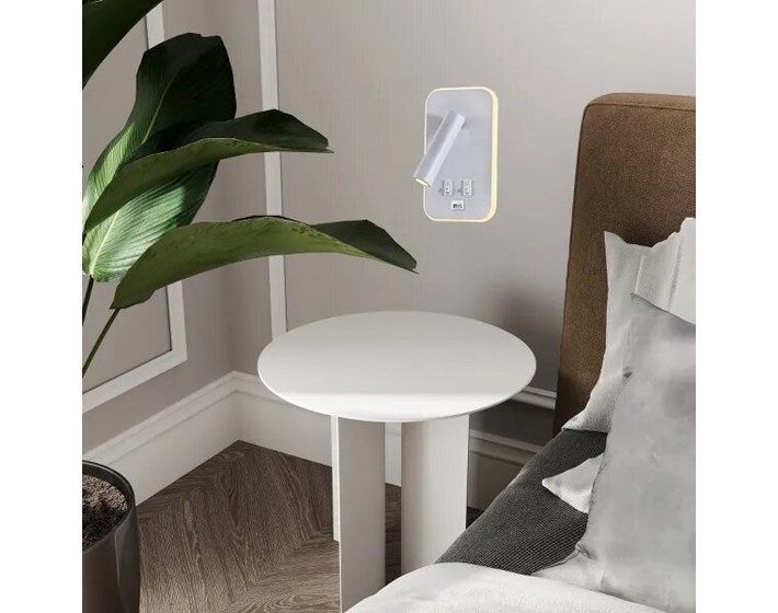 SVJETILJKE LED ZIDNA ARIZONA 7W+3W 3000K IP20+ USB  WHITE