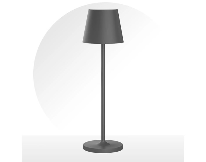 SVJETILJKA LED STOLNA PUNJIVA GEMA 3W 2700/3500/4000K 300 LM IP54 GREY